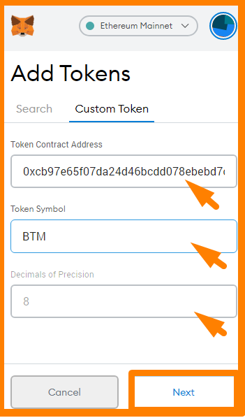 i can not find my token in metamask