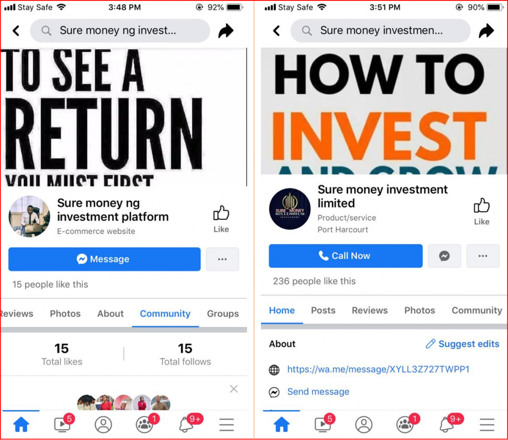 sure money ng facebook