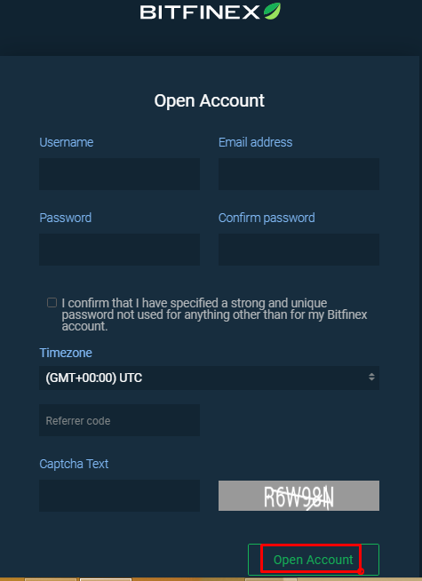 bitfinex sign up