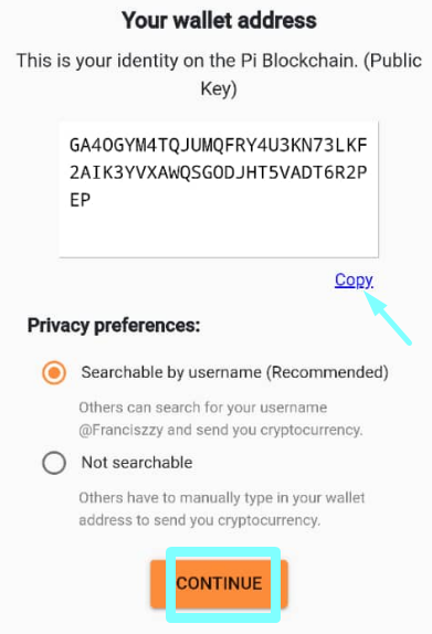 pi network update wallet set up