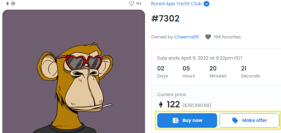 bored ape #7302