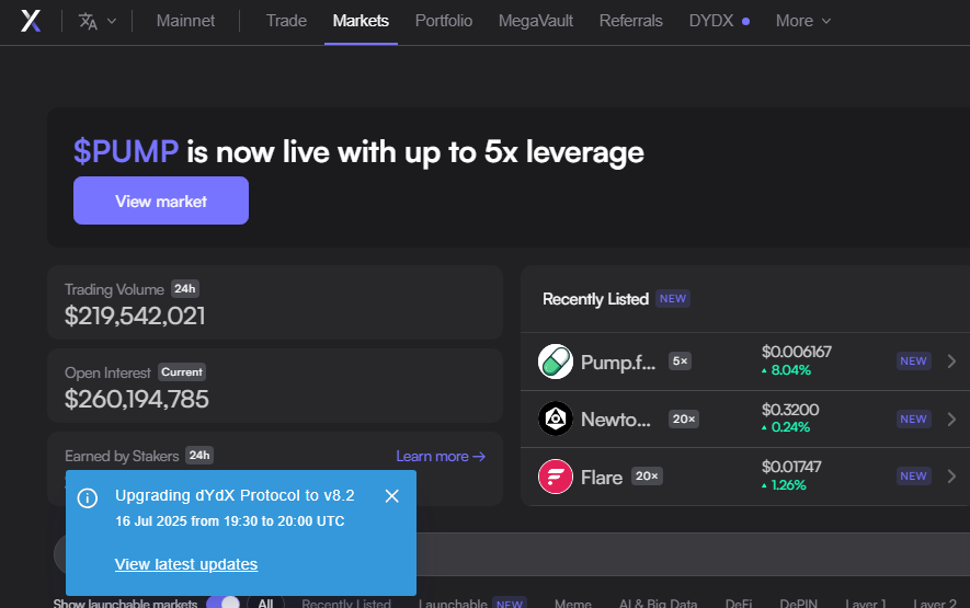 DYDX, a top Perpetual DEx